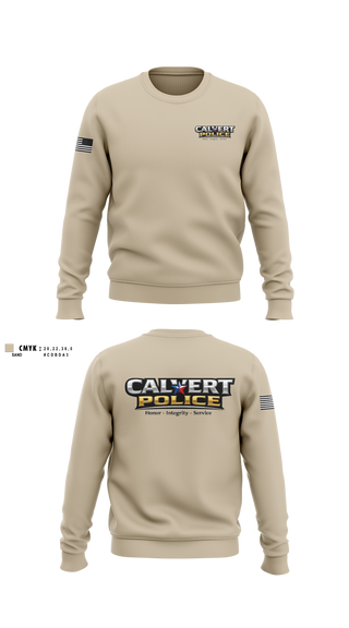 Crew Neck Sweatshirt, CALVERT POLICE DEPARTMENT, Police, Teamtime, Team time, sublimation, custom sports apparel, team uniforms, spirit wear, spiritwear, sports uniforms, custom shirts, team store, custom team store, fundraiser sports, apparel fundraiser