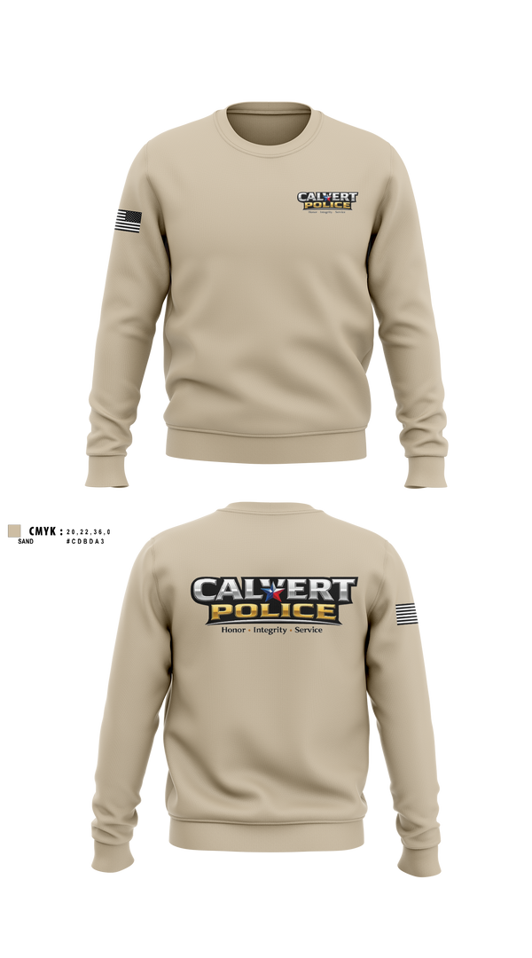 Crew Neck Sweatshirt, CALVERT POLICE DEPARTMENT, Police, Teamtime, Team time, sublimation, custom sports apparel, team uniforms, spirit wear, spiritwear, sports uniforms, custom shirts, team store, custom team store, fundraiser sports, apparel fundraiser