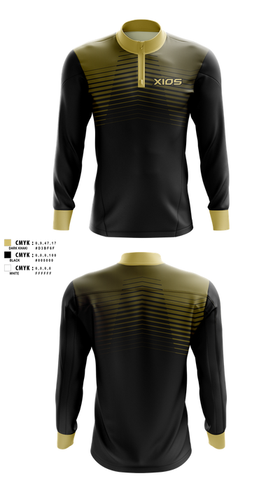 XIOS Strength & Conditioning 79697954 Quarter Zip Jacket - 100