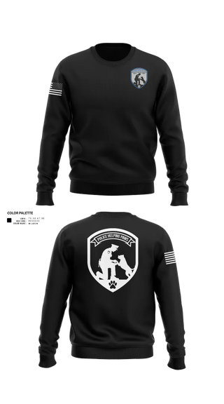 Crew Neck Sweatshirt, Police Helping Paws, , Teamtime, Team time, sublimation, custom sports apparel, team uniforms, spirit wear, spiritwear, sports uniforms, custom shirts, team store, custom team store, fundraiser sports, apparel fundraiser