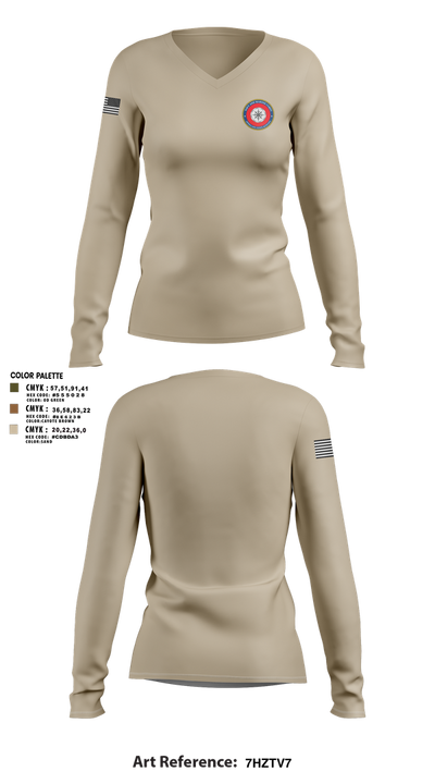 NAMALA 42388562 Women's Long Sleeve V-neck Shirt - 3
