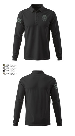 Long Sleeve Performance Polo, Glencoe Investigations, Police, Teamtime, Team time, sublimation, custom sports apparel, team uniforms, spirit wear, spiritwear, sports uniforms, custom shirts, team store, custom team store, fundraiser sports, apparel fundraiser