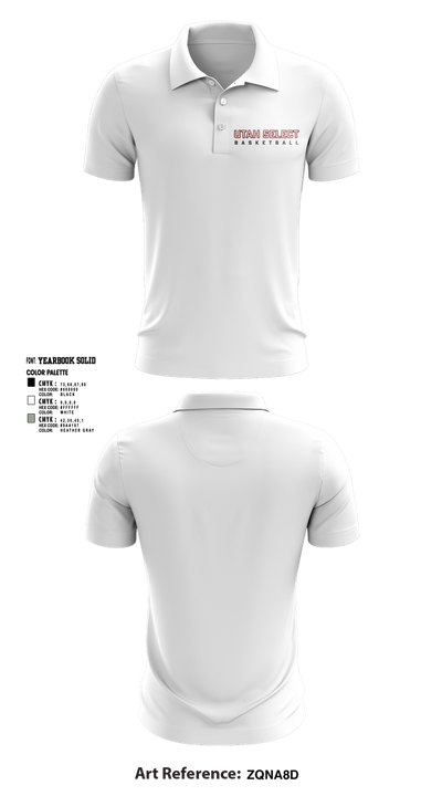 Utah Select Basketball 19223237 Short Sleeve Performance Polo - 5