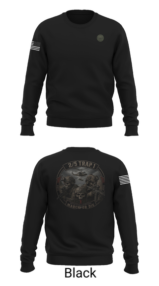 Crew Neck Sweatshirt, 2/5 TRAP 1, Marines, Teamtime, Team time, sublimation, custom sports apparel, team uniforms, spirit wear, spiritwear, sports uniforms, custom shirts, team store, custom team store, fundraiser sports, apparel fundraiser