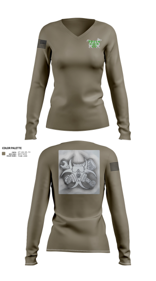 Womens Long Sleeve Vneck Shirt, 704th A2, Army, Teamtime, Team time, sublimation, custom sports apparel, team uniforms, spirit wear, spiritwear, sports uniforms, custom shirts, team store, custom team store, fundraiser sports, apparel fundraiser