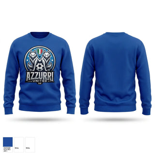 Crew Neck Sweatshirt, AZZURRI UNITED, Men's Soccer, Teamtime, Team time, sublimation, custom sports apparel, team uniforms, spirit wear, spiritwear, sports uniforms, custom shirts, team store, custom team store, fundraiser sports, apparel fundraiser