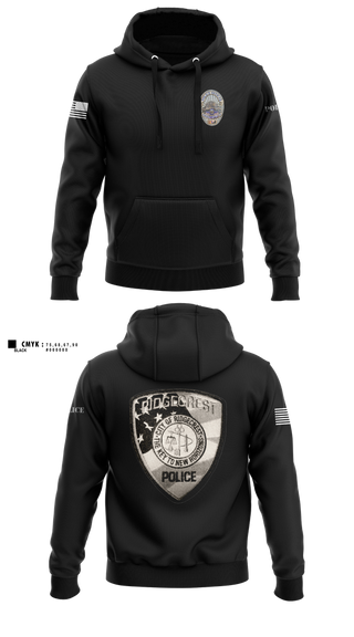 Hoodie, Ridgecrest Police Department, Police, Teamtime, Team time, sublimation, custom sports apparel, team uniforms, spirit wear, spiritwear, sports uniforms, custom shirts, team store, custom team store, fundraiser sports, apparel fundraiser