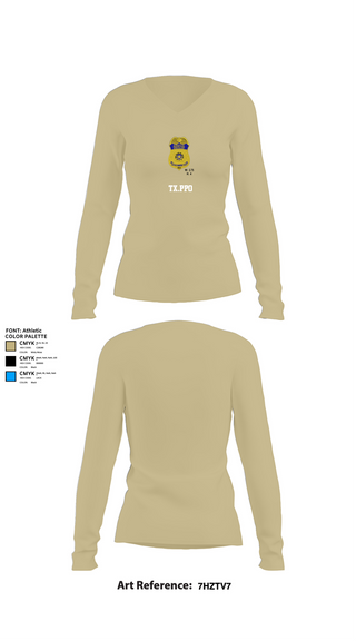 Womens Long Sleeve Vneck Shirt, TX.PPO, , Teamtime, Team time, sublimation, custom sports apparel, team uniforms, spirit wear, spiritwear, sports uniforms, custom shirts, team store, custom team store, fundraiser sports, apparel fundraiser