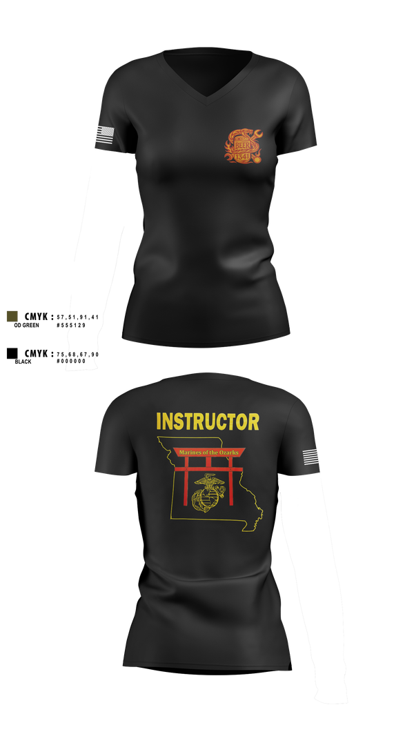 Womens Short Sleeve Vneck Shirt, MARCOR DET FLW, , Teamtime, Team time, sublimation, custom sports apparel, team uniforms, spirit wear, spiritwear, sports uniforms, custom shirts, team store, custom team store, fundraiser sports, apparel fundraiser