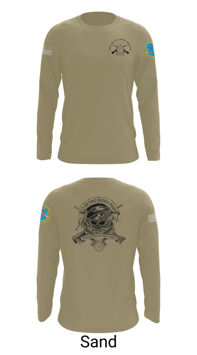 380th Security Police Squadron 85446587 Long Sleeve Performance Shirt 86