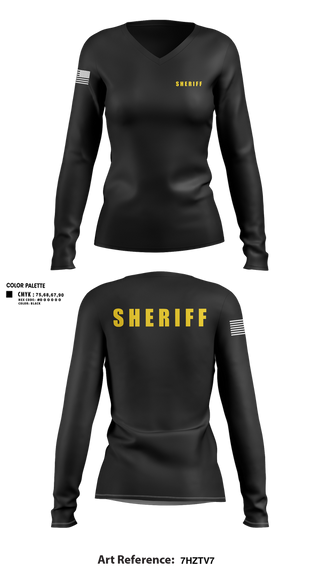 Womens Long Sleeve Vneck Shirt, JEFFERSON COUNTY SHERIFFS OFFICE, Police, Teamtime, Team time, sublimation, custom sports apparel, team uniforms, spirit wear, spiritwear, sports uniforms, custom shirts, team store, custom team store, fundraiser sports, apparel fundraiser