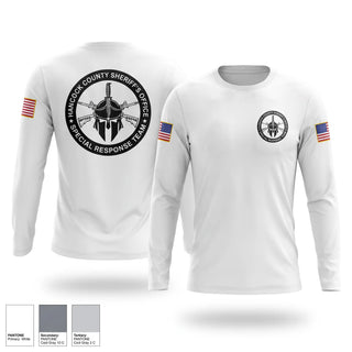 Long Sleeve Performance Shirt, Hancock County SRT, Police, Teamtime, Team time, sublimation, custom sports apparel, team uniforms, spirit wear, spiritwear, sports uniforms, custom shirts, team store, custom team store, fundraiser sports, apparel fundraiser