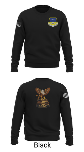 Crew Neck Sweatshirt, CCAF, Air Force, Teamtime, Team time, sublimation, custom sports apparel, team uniforms, spirit wear, spiritwear, sports uniforms, custom shirts, team store, custom team store, fundraiser sports, apparel fundraiser