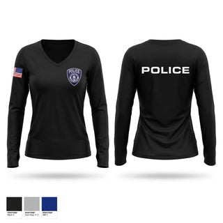 Womens Long Sleeve Vneck Shirt, GWDPD, Police, Teamtime, Team time, sublimation, custom sports apparel, team uniforms, spirit wear, spiritwear, sports uniforms, custom shirts, team store, custom team store, fundraiser sports, apparel fundraiser