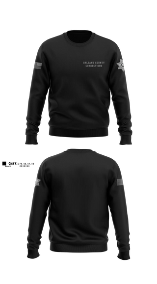 Crew Neck Sweatshirt, Orleans County Corrections, Police, Teamtime, Team time, sublimation, custom sports apparel, team uniforms, spirit wear, spiritwear, sports uniforms, custom shirts, team store, custom team store, fundraiser sports, apparel fundraiser