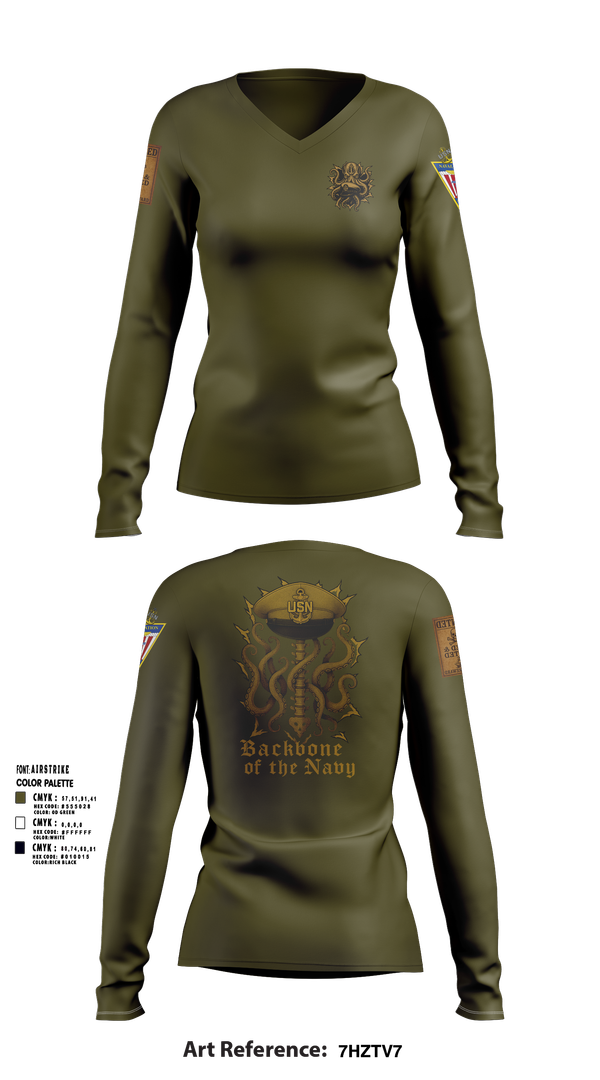 Womens Long Sleeve Vneck Shirt, NAS Patuxent River, , Teamtime, Team time, sublimation, custom sports apparel, team uniforms, spirit wear, spiritwear, sports uniforms, custom shirts, team store, custom team store, fundraiser sports, apparel fundraiser
