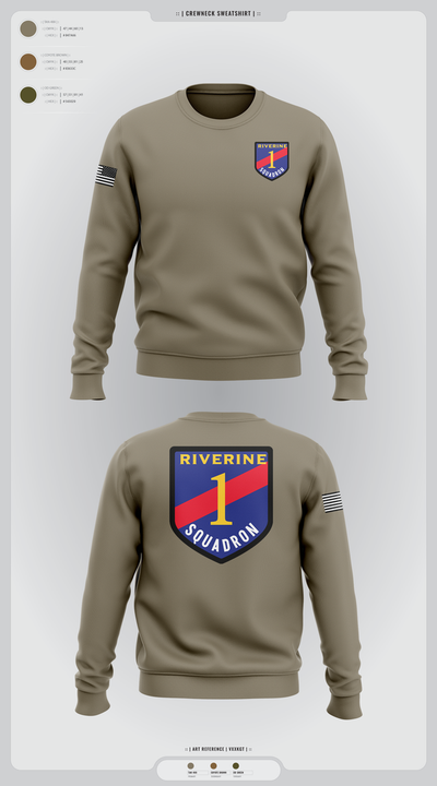 Riverine Squadron One 81663688 Crew Neck Sweatshirt - 1