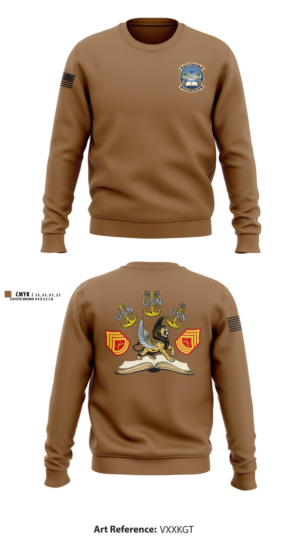 Crew Neck Sweatshirt, CNATT Unit North Island, Navy, Teamtime, Team time, sublimation, custom sports apparel, team uniforms, spirit wear, spiritwear, sports uniforms, custom shirts, team store, custom team store, fundraiser sports, apparel fundraiser