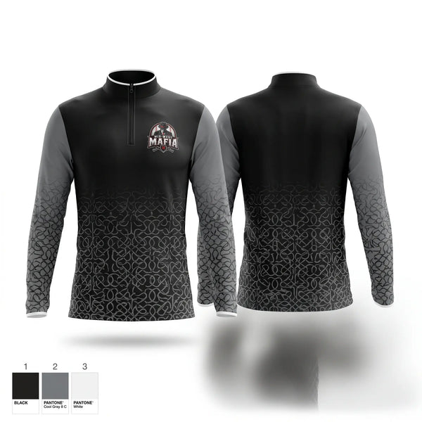 Quarter Zip Jacket, Mid South Mafia, Baseball, Teamtime, Team time, sublimation, custom sports apparel, team uniforms, spirit wear, spiritwear, sports uniforms, custom shirts, team store, custom team store, fundraiser sports, apparel fundraiser