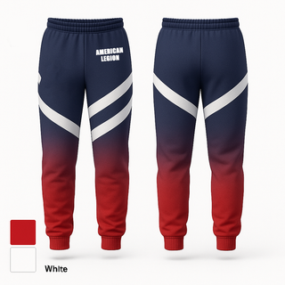 Joggers, American Legion, Baseball, Teamtime, Team time, sublimation, custom sports apparel, team uniforms, spirit wear, spiritwear, sports uniforms, custom shirts, team store, custom team store, fundraiser sports, apparel fundraiser