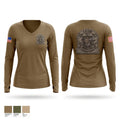 1-4 CAV Women's Long Sleeve V-neck Shirt - 1