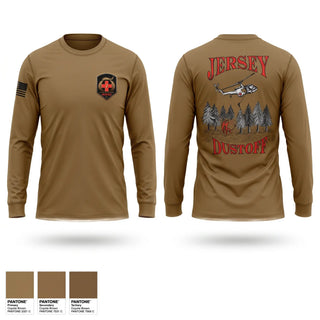 Long Sleeve Performance Shirt, Jersey Dustoff, National Guard, Teamtime, Team time, sublimation, custom sports apparel, team uniforms, spirit wear, spiritwear, sports uniforms, custom shirts, team store, custom team store, fundraiser sports, apparel fundraiser