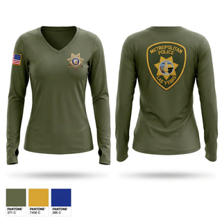 Womens Long Sleeve Vneck Shirt, SU14, Police, Teamtime, Team time, sublimation, custom sports apparel, team uniforms, spirit wear, spiritwear, sports uniforms, custom shirts, team store, custom team store, fundraiser sports, apparel fundraiser