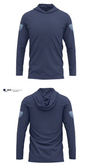 Long Sleeve Performance Shirt with hood, Lakeland Community College Police Department, Police, Teamtime, Team time, sublimation, custom sports apparel, team uniforms, spirit wear, spiritwear, sports uniforms, custom shirts, team store, custom team store, fundraiser sports, apparel fundraiser