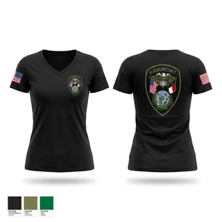 Womens Short Sleeve Vneck Shirt, Fairmont Police Department, Police, Teamtime, Team time, sublimation, custom sports apparel, team uniforms, spirit wear, spiritwear, sports uniforms, custom shirts, team store, custom team store, fundraiser sports, apparel fundraiser