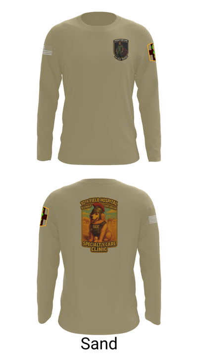 SCC 10th Field Hospital 86139824 Long Sleeve Performance Shirt 86