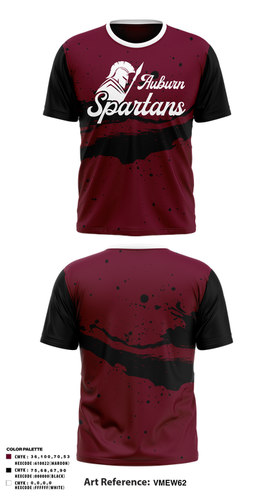 Auburn Spartans 93262128 Short Sleeve Performance Shirt - 2