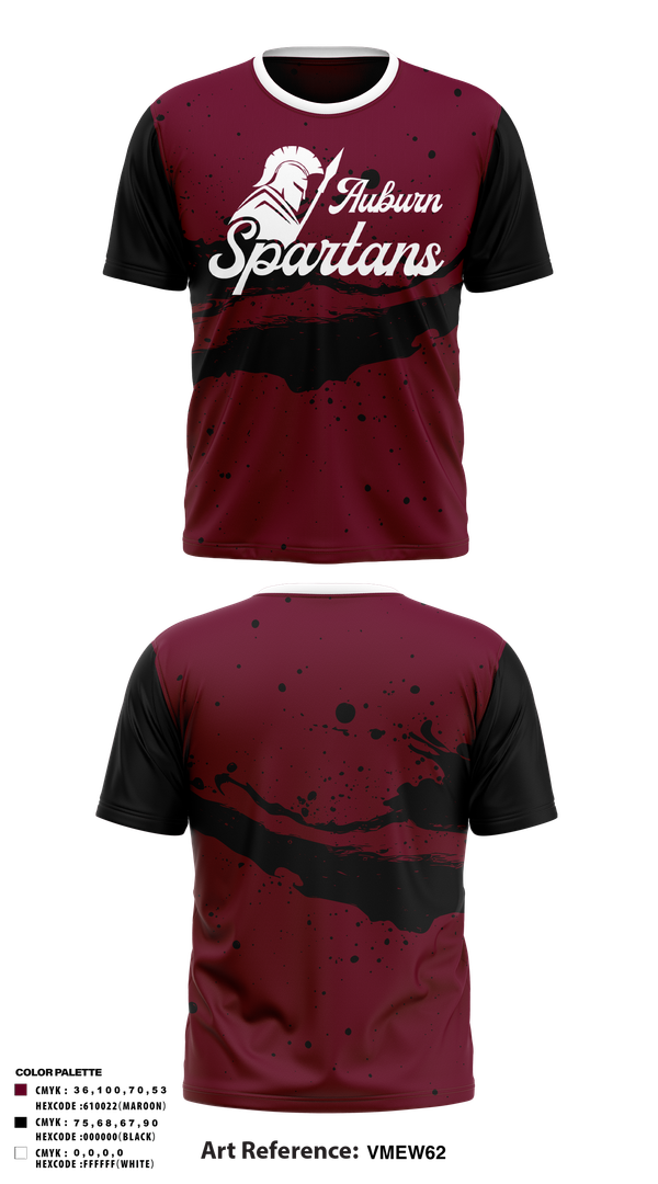 Short Sleeve Performance Shirt, Auburn Spartans, , Teamtime, Team time, sublimation, custom sports apparel, team uniforms, spirit wear, spiritwear, sports uniforms, custom shirts, team store, custom team store, fundraiser sports, apparel fundraiser