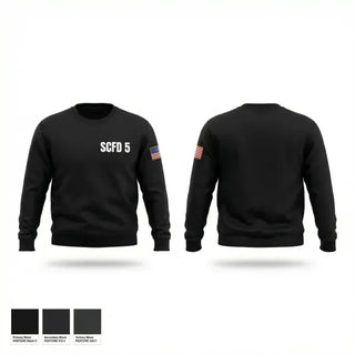 Crew Neck Sweatshirt, SCFD 5, Fire Department, Teamtime, Team time, sublimation, custom sports apparel, team uniforms, spirit wear, spiritwear, sports uniforms, custom shirts, team store, custom team store, fundraiser sports, apparel fundraiser