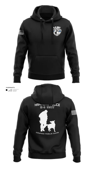 Hoodie, Hammond Police K9, Police, Teamtime, Team time, sublimation, custom sports apparel, team uniforms, spirit wear, spiritwear, sports uniforms, custom shirts, team store, custom team store, fundraiser sports, apparel fundraiser