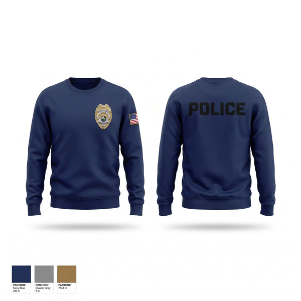 Crew Neck Sweatshirt, , Police, Teamtime, Team time, sublimation, custom sports apparel, team uniforms, spirit wear, spiritwear, sports uniforms, custom shirts, team store, custom team store, fundraiser sports, apparel fundraiser