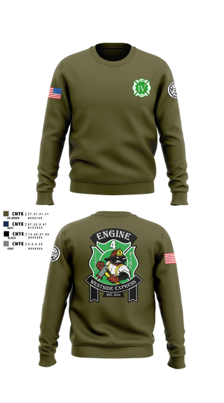 Crew Neck Sweatshirt, 179 HHC Medics, National Guard, Teamtime, Team time, sublimation, custom sports apparel, team uniforms, spirit wear, spiritwear, sports uniforms, custom shirts, team store, custom team store, fundraiser sports, apparel fundraiser