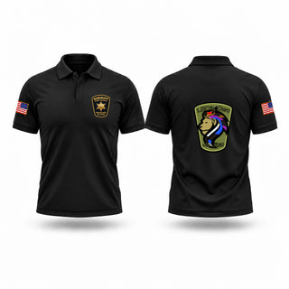 Short Sleeve Performance Polo, Hunt County Sheriff’s Office, Police, Teamtime, Team time, sublimation, custom sports apparel, team uniforms, spirit wear, spiritwear, sports uniforms, custom shirts, team store, custom team store, fundraiser sports, apparel fundraiser