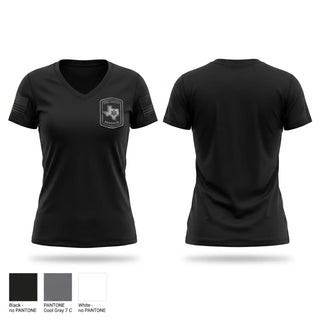 Womens Short Sleeve Vneck Shirt, Tarrant County Hospital Police BulldogsB Days, Police, Teamtime, Team time, sublimation, custom sports apparel, team uniforms, spirit wear, spiritwear, sports uniforms, custom shirts, team store, custom team store, fundraiser sports, apparel fundraiser