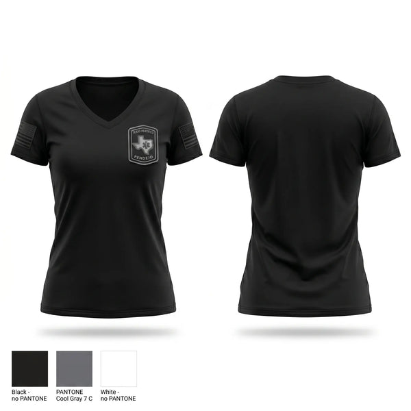 Womens Short Sleeve Vneck Shirt, Tarrant County Hospital Police BulldogsB Days, Police, Teamtime, Team time, sublimation, custom sports apparel, team uniforms, spirit wear, spiritwear, sports uniforms, custom shirts, team store, custom team store, fundraiser sports, apparel fundraiser