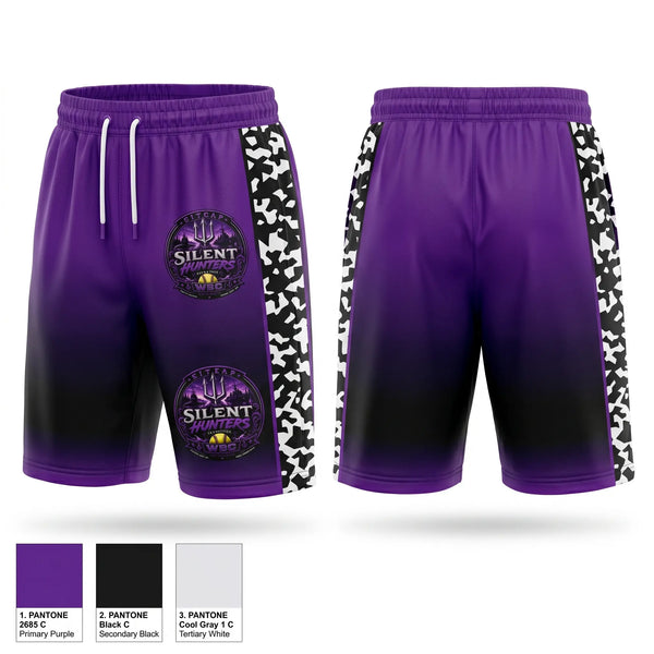 Athletic Shorts With Pockets, WBC Silent Hunters, Softball, Teamtime, Team time, sublimation, custom sports apparel, team uniforms, spirit wear, spiritwear, sports uniforms, custom shirts, team store, custom team store, fundraiser sports, apparel fundraiser