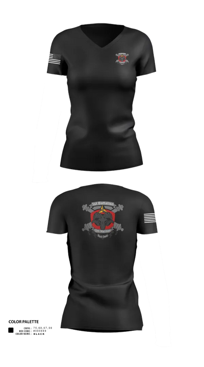 Blacksheep 80109270 Women's Short Sleeve V-neck Shirt - 110