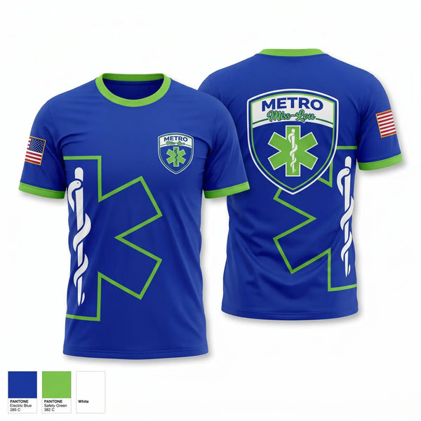Old School Cotton Feel Shirt, Metro miss lou, EMS/EMT, Teamtime, Team time, sublimation, custom sports apparel, team uniforms, spirit wear, spiritwear, sports uniforms, custom shirts, team store, custom team store, fundraiser sports, apparel fundraiser