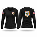 Sleeper Stoutland Volunteer Fire Department Women's Long Sleeve V-neck Shirt - 1