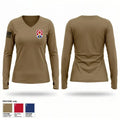1013th QM CO 84543162 Women's Long Sleeve V-neck Shirt - 1