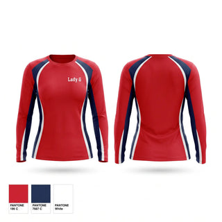 Long Sleeve Performance Shirt, Lady G, Softball, Teamtime, Team time, sublimation, custom sports apparel, team uniforms, spirit wear, spiritwear, sports uniforms, custom shirts, team store, custom team store, fundraiser sports, apparel fundraiser