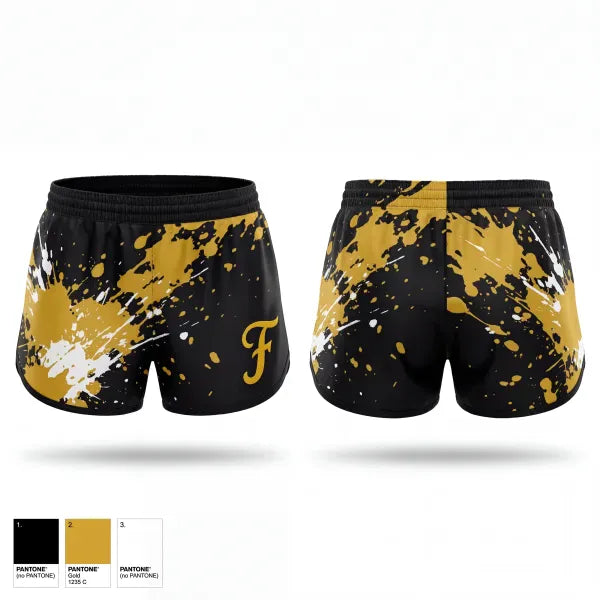 Womens Shorts, Fremont Yellow Devils, Baseball, Teamtime, Team time, sublimation, custom sports apparel, team uniforms, spirit wear, spiritwear, sports uniforms, custom shirts, team store, custom team store, fundraiser sports, apparel fundraiser