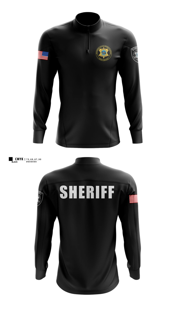 Quarter Zip Jacket, Jefferson County Sheriff's Office, Police, Teamtime, Team time, sublimation, custom sports apparel, team uniforms, spirit wear, spiritwear, sports uniforms, custom shirts, team store, custom team store, fundraiser sports, apparel fundraiser
