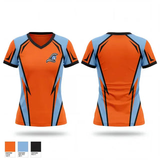 Womens Short Sleeve Vneck Shirt, Willowbrook warriors, Women's Soccer, Teamtime, Team time, sublimation, custom sports apparel, team uniforms, spirit wear, spiritwear, sports uniforms, custom shirts, team store, custom team store, fundraiser sports, apparel fundraiser
