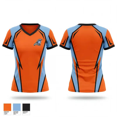 Willowbrook warriors 57714660 Women's Short Sleeve V-neck Shirt - 1