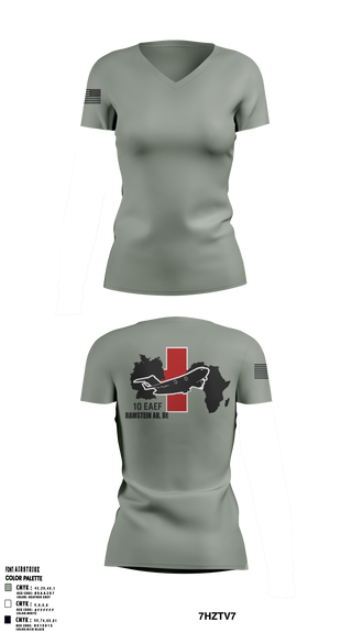 10 EAEF Women's Short Sleeve V-neck Shirt - 4